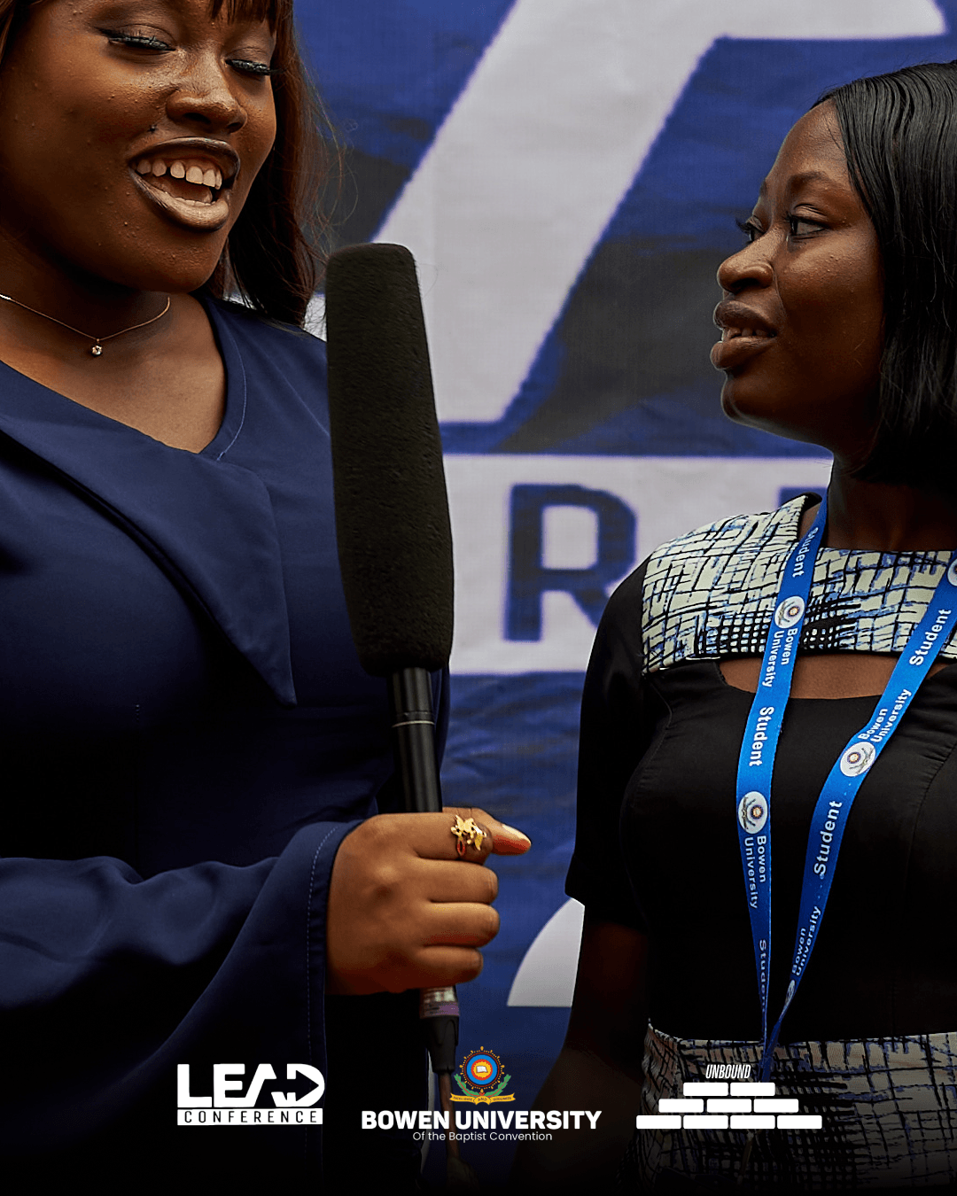 A student reporter interviewing a delegate at LEAD Conference 2025
